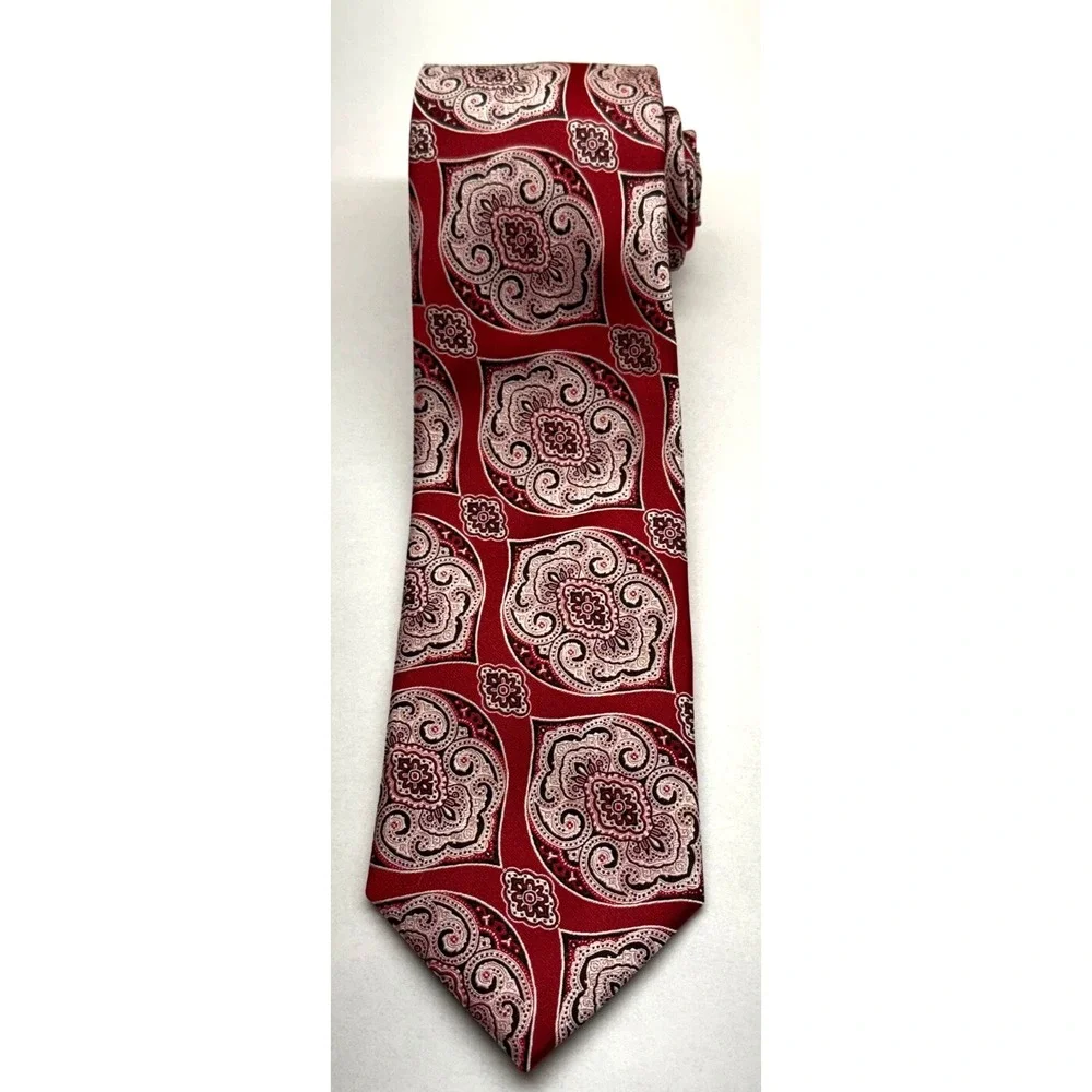Robert Lewis Red Paisley Printed Design 100% Micro Fiber 3.50